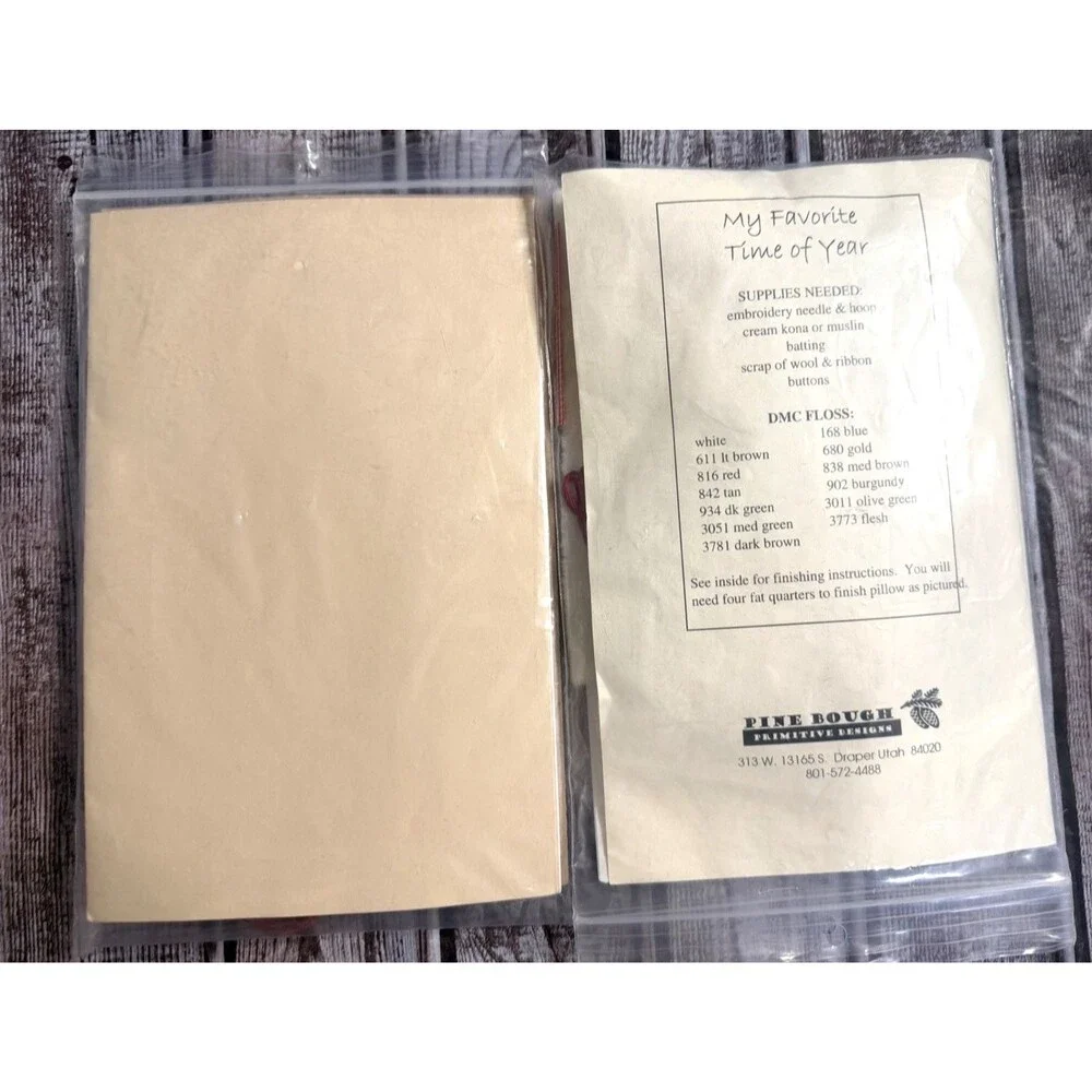Lot of 2 Cross Stitch Kits Mulberry‎ Street and Pike Bough Embroidery Pillow
